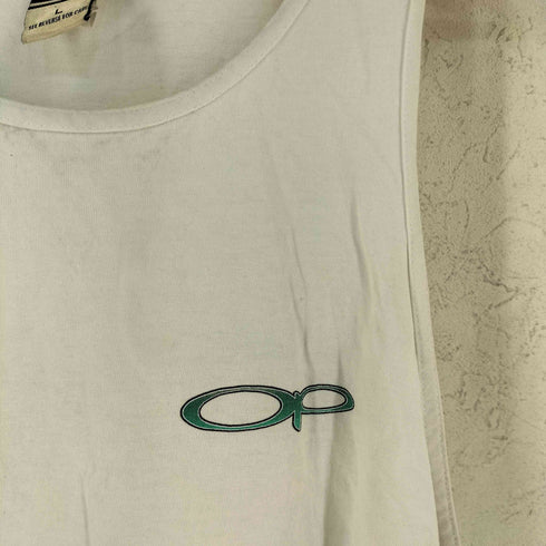 オーシャンパシフィック Ocean Pacific 00s コットン ロゴプリント タンクトップ メンズ L