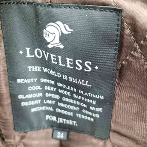 ラブレス LOVELESS 裏地キルティング ウール チェスターコート レディース 34