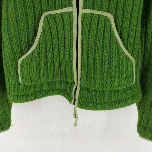 MAGIC FASHION ウール ジップアップ ニットパーカー フーデッド ジャケット レディース M