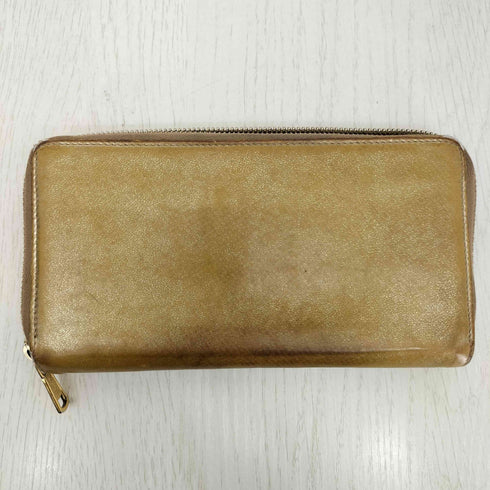 イヴサンローラン Yves Saint Laurent Yメール レザーラウンドファスナー 長財布 レディース