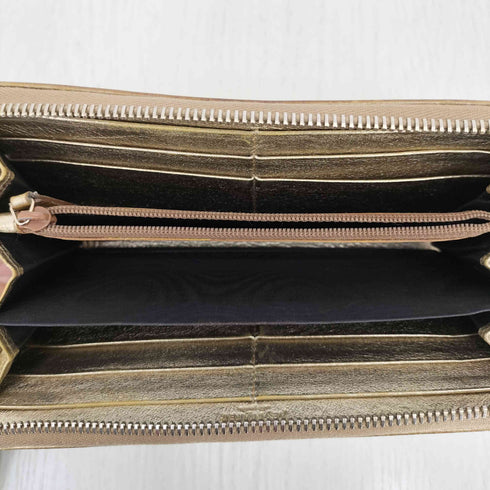 イヴサンローラン Yves Saint Laurent Yメール レザーラウンドファスナー 長財布 レディース