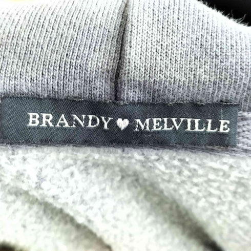 BRANDY MELVILLE 裏起毛 ブランク ジップアップ パーカー メンズ