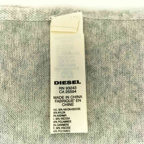 ディーゼル DIESEL メタルロゴプレート レーヨン ナイロン マフラー メンズ