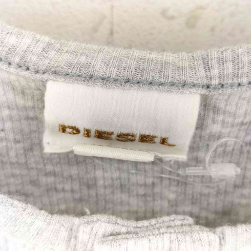 ディーゼル DIESEL コットン フロント プリント ヘンリーネック ノースリーブ ワンピース Y2K レディース S