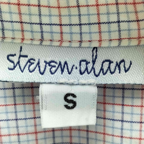 スティーブンアラン Steven Alan USA製 チェック ボタンダウン 半袖シャツ レディース import:S