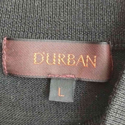 ダーバン DURBAN ウールシルク シャドーボーダー モックネックニット メンズ import:L
