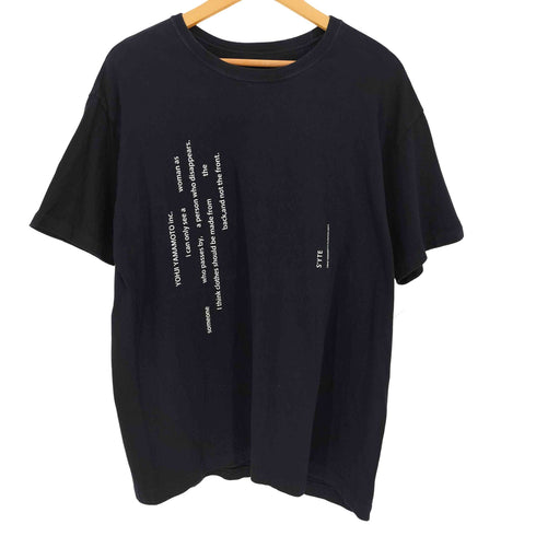 サイトバイヨウジヤマモト syte by Yohji Yamamoto メッセージプリント クルーネック 半袖 Tシャツ メンズ
