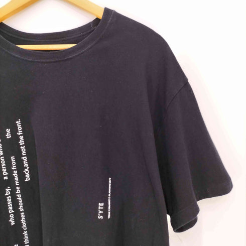 サイトバイヨウジヤマモト syte by Yohji Yamamoto メッセージプリント クルーネック 半袖 Tシャツ メンズ