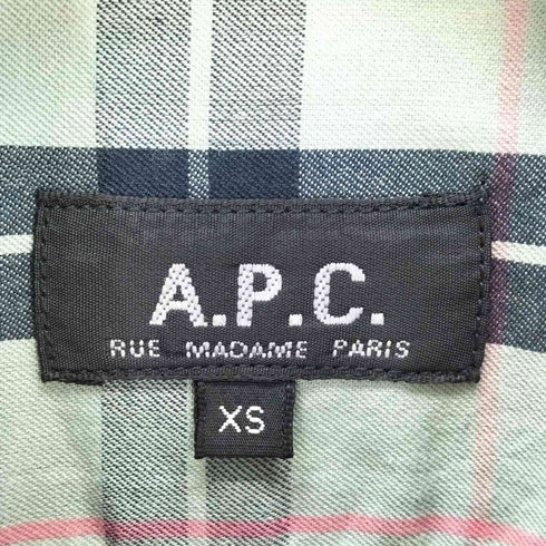 アーペーセー A.P.C. レギュラーカラー チェック 長袖シャツ メンズ JPN:XS