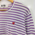 プレイコムデギャルソン PLAY COMME des GARCONS ハートワッペン 袖切替 ボーダー長袖 Tシャツ レディース JPN:M