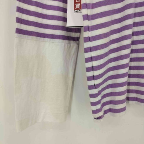 プレイコムデギャルソン PLAY COMME des GARCONS ハートワッペン 袖切替 ボーダー長袖 Tシャツ レディース JPN:M
