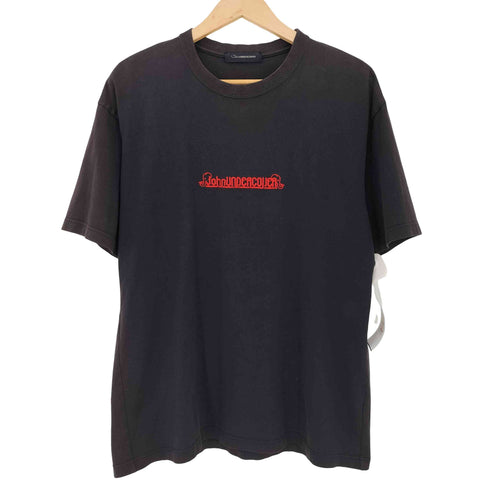 ジョンアンダーカバー John UNDERCOVER フロントロゴ 像 刺繍 クルーネック 半袖Tシャツ メンズ JPN:4