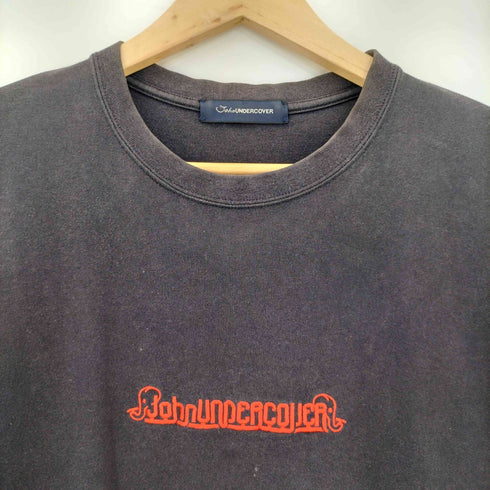 ジョンアンダーカバー John UNDERCOVER フロントロゴ 像 刺繍 クルーネック 半袖Tシャツ メンズ JPN:4