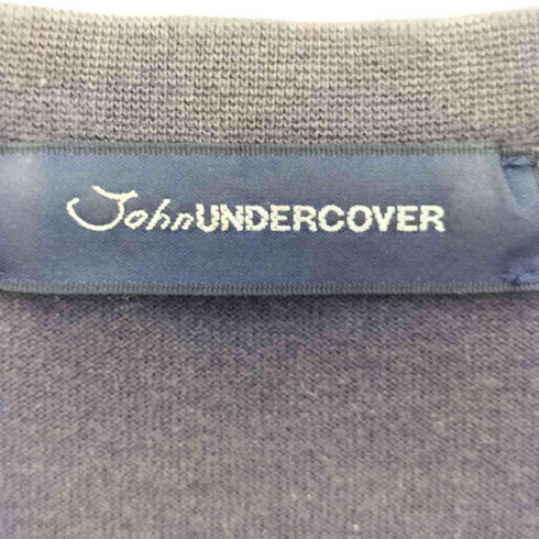 ジョンアンダーカバー John UNDERCOVER フロントロゴ 像 刺繍 クルーネック 半袖Tシャツ メンズ JPN:4