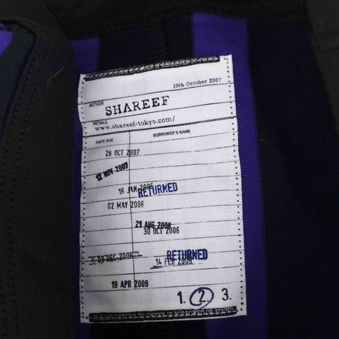 シャリーフ SHAREEF ストライプ クルーネックTシャツ メンズ JPN:2