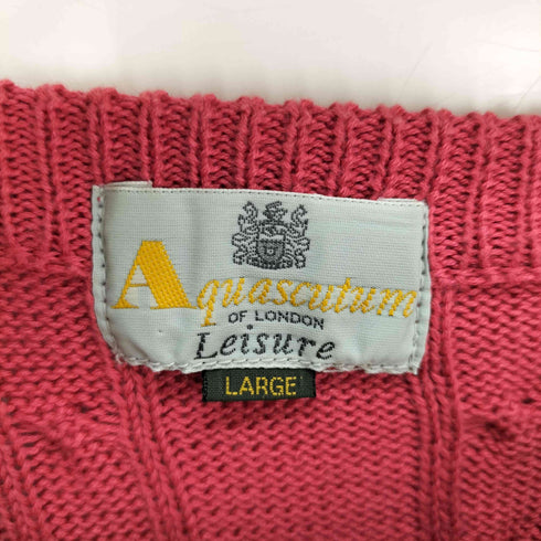 アクアスキュータム AQUASCUTUM ケーブル コットンセーター メンズ JPN:L