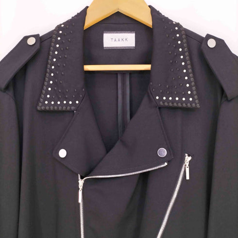 ターク TAAKK STUDS EMBROIDERY COAT ウール ジップコート メンズ