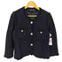 ザラ ZARA ツイード ノーカラー ジャケット レディース import:L