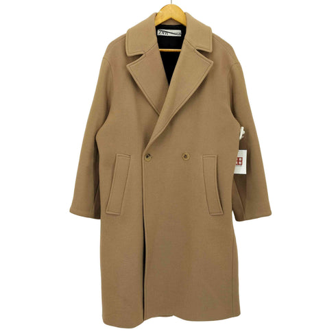 ザラ ZARA オーバーサイズ ウール ダブル チェスター コート レディース import:S