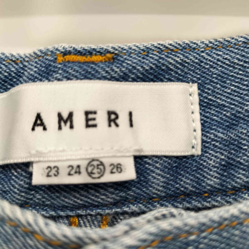 アメリ AMERI DENIM SWEAT DOCKING WIDE PANTS デニムスウェットドッキングワイドパンツ レディース 25