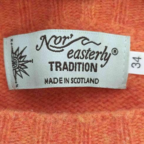 Noreasterly Tradition スコットランド製 ウール クルーネックニット レディース FR:34