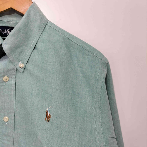 ラルフローレン RALPH LAUREN 90s ポニー刺繍 オックスフォード ボタンダウン シャツ 長袖 メンズ 15 1/2 - 33