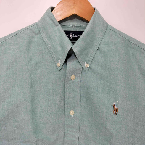 ラルフローレン RALPH LAUREN 90s ポニー刺繍 オックスフォード ボタンダウン シャツ 長袖 メンズ 15 1/2 - 33