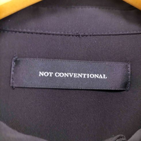 ノットコンベンショナル NOT CONVENTIONAL ダガーカラー ロングスリーブ ポリシャツ メンズ FREE