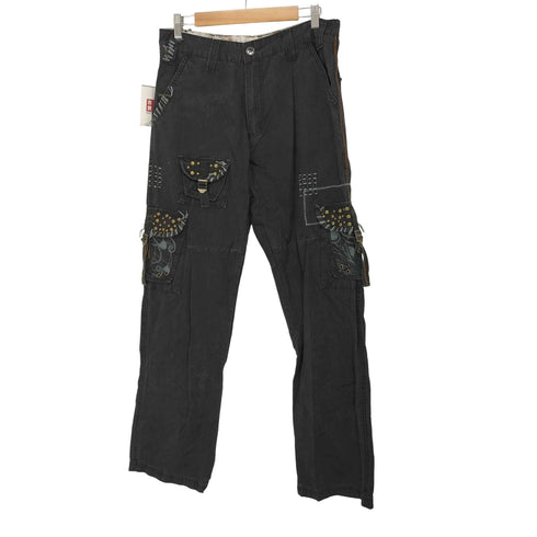 CRAZY LEOPARD スタッズ マルチポケット カーゴパンツ Y2K メンズ JPN:L