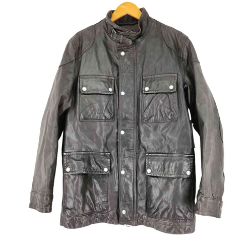 バナナリパブリック BANANA REPUBLIC 00S モーターサイクル カウレザー ジャケット メンズ import:L