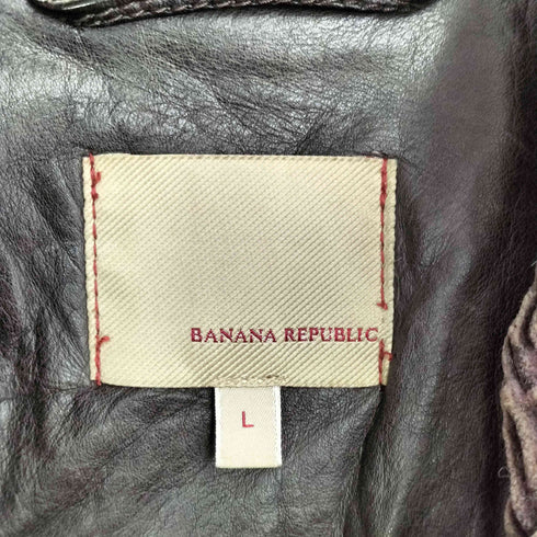 バナナリパブリック BANANA REPUBLIC 00S モーターサイクル カウレザー ジャケット メンズ import:L
