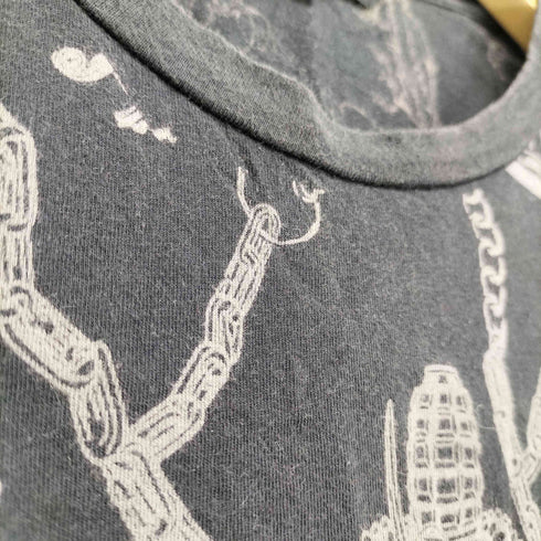 P・I・E・R・S スカル チェーン 総柄 クルーネックTシャツ Y2K メンズ FREE