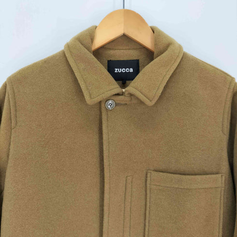 ズッカ ZUCCa 比翼ジップ ウールステンカラーコート メンズ JPN:S