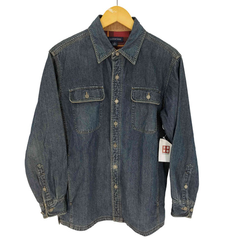ランズエンド LANDS END 裏地ネル デニムシャツジャケット メンズ S