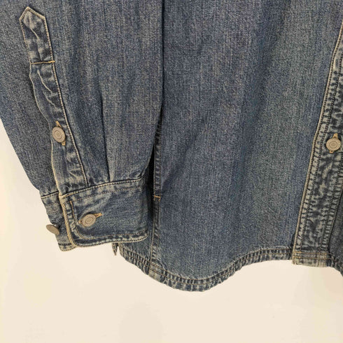 ランズエンド LANDS END 裏地ネル デニムシャツジャケット メンズ S