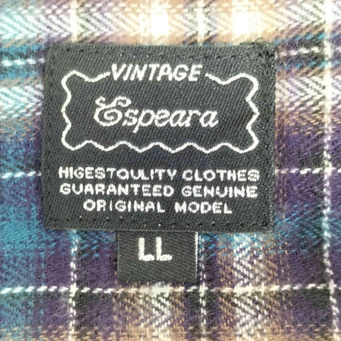 Vintage Espeara 片ポケ チェックネルシャツ メンズ LL