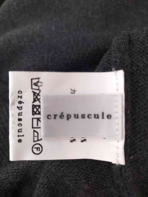 クレプスキュール crepuscule Cotton cashmere turtle コットン カシミア タートルネック ニット チャコール メンズ JPN:2