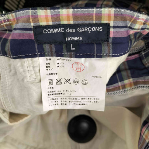 コムデギャルソンオム COMME des GARCONS HOMME AD2010 マドラスチェック コットン ハーフパンツ メンズ L