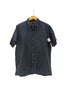バナナリパブリック BANANA REPUBLIC 00S 03SS OLD 麻 リネン 100% インディゴ 染め S/S シャツ インド製 メンズ import:M