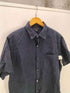 バナナリパブリック BANANA REPUBLIC 00S 03SS OLD 麻 リネン 100% インディゴ 染め S/S シャツ インド製 メンズ import:M