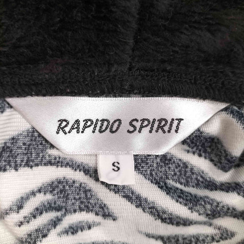 フルギ RAPIDO SPIRIT キャラクター刺繍 ゼブラ柄 ジップパーカー メンズ JPN:S