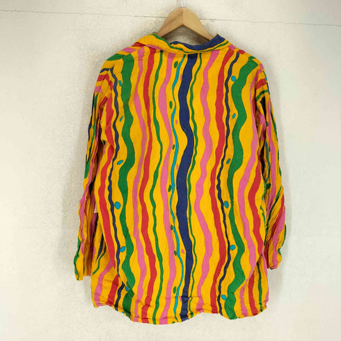 ケンゾーパリス KENZO PARIS 開襟 マルチカラー 長袖 パジャマ シャツ メンズ L