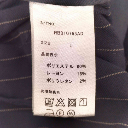 レイジブルー RAGEBLUE TRストレッチ バギーカーゴパンツ ピンストライプワイドパンツ メンズ JPN:L