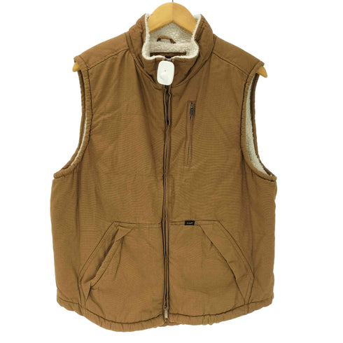 リー Lee PREMIUM SELECT Workwear Vest プレミアム セレクト ワークウェアー ベスト ダック地 裏地ボア スタンド カラー メンズ import:M