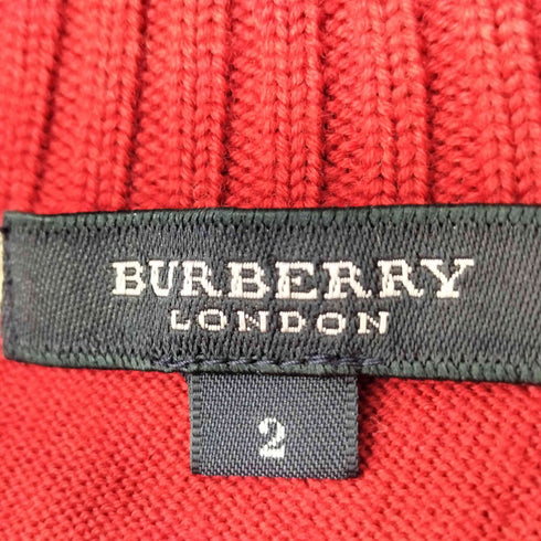 バーバリーロンドン BURBERRY LONDON ロゴ 刺繍 ウール ニット カーディガン レディース 2