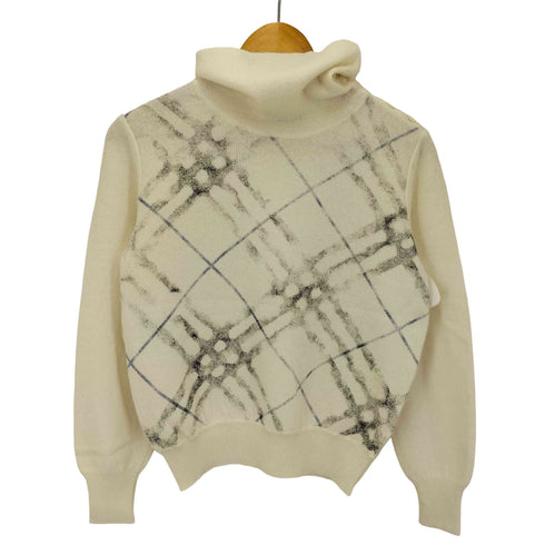 バーバリーロンドン BURBERRY LONDON チェック プリント ハイネック セーター ウール ニット レディース 2