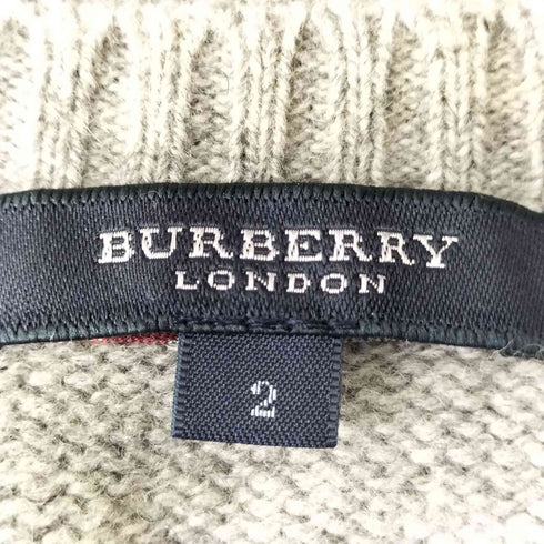 バーバリーロンドン BURBERRY LONDON ロゴ 刺繍 ウール カシミヤ ニット カーディガン レディース 2