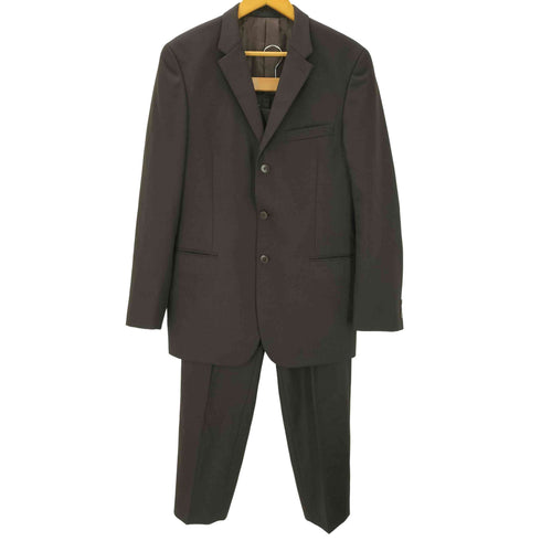 ダナキャランニューヨーク DKNY 90-00S 3B ウール チェック テーラード ジャケット スラックス パンツ セットアップ メンズ US:40