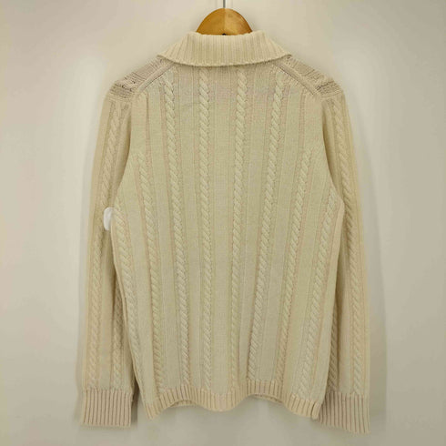 バーバリーズ BURBERRYS 90S カシミヤ ケーブルニット シャツ カーディガン レディース import:M
