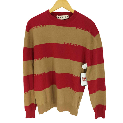 マルニ MARNI MA LOGO BORDER KNIT ロゴ ボーダー ニット メンズ EUR:48
